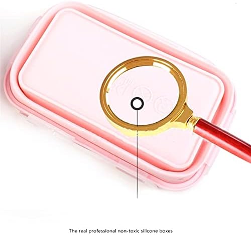 LUDA Розово Хранително-вкусовата Силикон Обяд-Бокс Сгъваема Еко-Контейнер за храна Bento Box Сгъваем Портативен Микровълновата