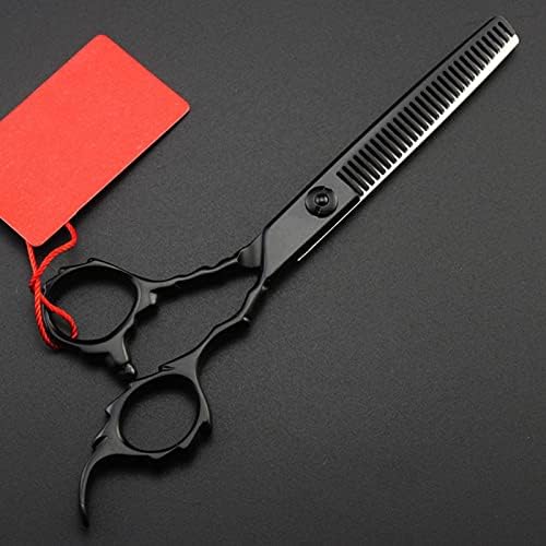 Ножица за подстригване на коса, 6 инча професионални Японски 440c черни фризьорски ножици за рязане на фризьорски макас Филировочные ножици фризьорски ножици (Цвят: ?