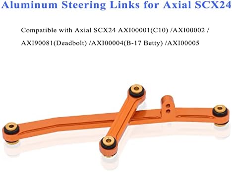 Алуминиеви сцепление управление ZIWIJE за Axial SCX24 C10 AXI00001 AXI90081 AXI00004 (Оранжев)
