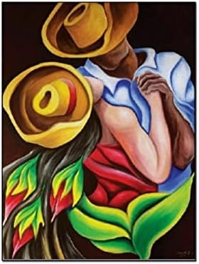 ToMart Абстрактен Плакат на Кубинското Изкуство Пуэрториканское Изкуство Танцьорка Живопис Печат на Платно Картина, Плакат