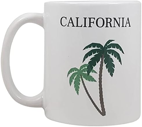 Керамични кафеена чаша California Palm Tree - 11 грама | Чудесен сувенир за спомен от пътуване до Калифорния
