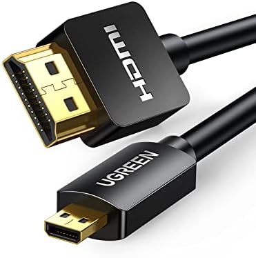UGREEN Micro HDMI-Кабел Адаптер за HDMI 4K 60Hz Ethernet Аудио Обратен Канал е Съвместим с GoPro Hero 7/6 Raspberry Pi