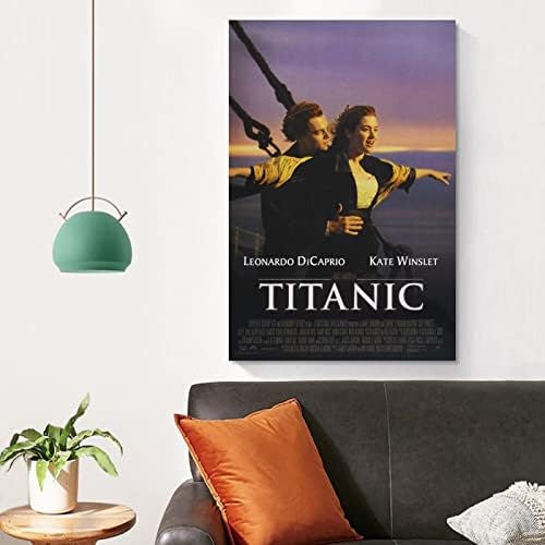 Титаник Филм Плакат на филма 1 Стенно Изкуство, Печат върху платно Плакат Домашна Баня Спалня Офис Декор в хола Платно Плакат Без рамка: 12x18 инча (30x45 см)