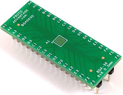 Адаптер Proto-Advantage BGA0030 BGA-36 за DIP-36 SMT (стъпка 0,5 mm, мрежа 6 x 6)