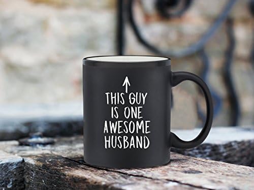 Забавна кафеена чаша One Страхотно Husband - Подаръци за годишнина и Свети Валентин за мъже, Него - най-Добрите подаръци на мъжа от жена му, Я, Wifey - Уникална идея за подарък