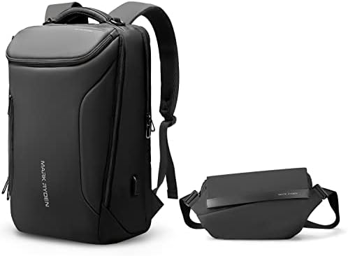 Бизнес раница за лаптоп MARK RYDEN Подходящ за лаптоп 17,3 инча (джоб YKK-3) и ежедневни чанти за носене, водоустойчива чанта-прашка