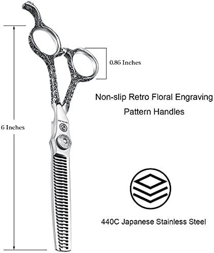 6-Инчови Безопасни Кръгли Ножица За Подстригване на Коса за Деца с Филировочными Ножици за Мъже, Жени и Деца, Японска