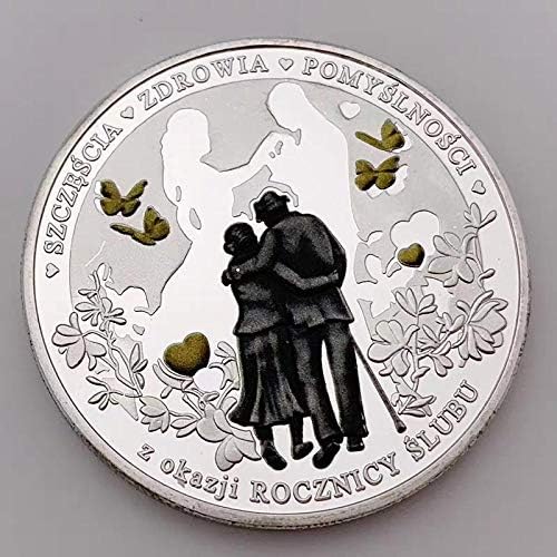 Вечна Любов сребърно покритие Възпоменателна Монета Романтична Колекция Подарък за Годишнина от Сватба на Деня на Свети