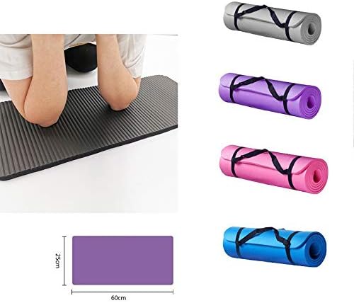 Yowein Yoga Малък и здрава подложка за йога с дебелина 15 мм, Противоскользящий Подложка за фитнес, за отслабване, подложка за мъже и жени, Спортен тампон за всички видове