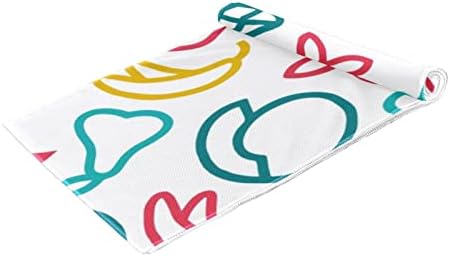 LORVIES Спортно Охлаждащо Кърпа, 2 опаковки –бързо съхнещи Кърпи с Плодов Модел, за практикуване на Йога, Спорт, Джогинг,