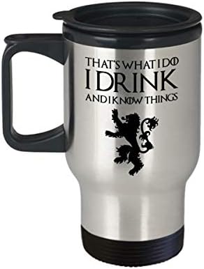 Идея за подарък на Пътна чаша с Тирионом Ланнистером Игра на престола, Това е, което аз Правя, Аз Пия И аз Познавам нещата, Забавни Подаръци За мъже и жени, Чаша за каф