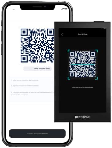Keystone - Хардуер, мрежи за криптовалюты със на въздушното разлика, 4-инчов сензорен екран, надеждно съхранение на вашата криптовалюты (Keystone Essential)