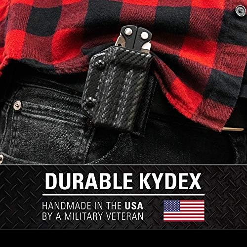 Калъф за мультитула Clip & Carry Kydex за LEATHERMAN Charge - Произведено в САЩ (Мультиинструмент в комплекта не са включени), държач за мультиинструмента EDC, калъф за кобур