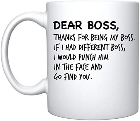 Veracco Скъпи Шефе, Благодаря, Че Си Ми Шеф, Ако имах Друг Шеф, бих Набил Му Намордник И Отиде да Търси Теб - Бяла Керамична Кафеена чаша -Забавен подарък За рожден ден (Бя?