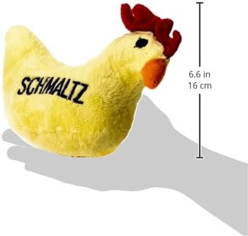 Жевательное Нежен Copa Judaica размер от 5 на 2,5 на 4,5 инча, Плюшен играчка за кучета Schmaltz Chicken Squeak, Среден размер