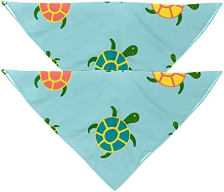 Морска костенурка в стил бохо, 2 броя, кърпи за кучета, моющийся кърпичка за кучета, Регулируема лигавник за малки, средни,