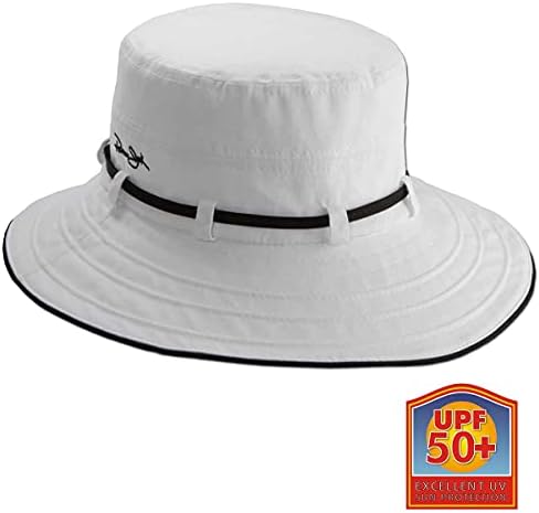 Дамски Контрастная Памучен шапка-кофа от Слънцето с завязкой по Размер, голф 3 инча