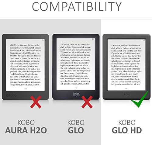 Калъф kwmobile, Съвместим с Кобо Glo HD/Touch 2.0 - Калъф за четец на електронни книги от изкуствена кожа и Есента дърво,