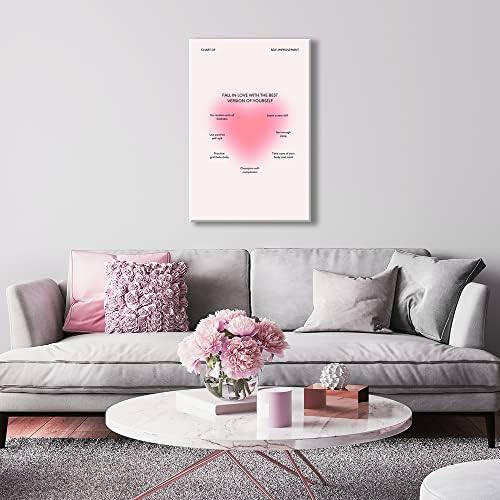 Цветна Градиентный мотивационен Плакат с Аура, датски модерен пастелно разпечатки във формата на сърце, картина, Платно, Стенно изкуство, Абстрактно Минималистиче