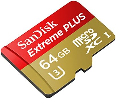 Карта памет SanDisk Extreme Plus 64GB UHS-I/ U3 Micro SDXC Със скорост до 80 Mbps с адаптер - SDSDQX-064G-U46A (по-старата