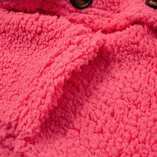 Зимни палта за жени 2022 Случайни Плюшено Пуловер в Големи Размери и С Джобове, Връхни Дрехи, Жилетка Копчета, Палта, Палто