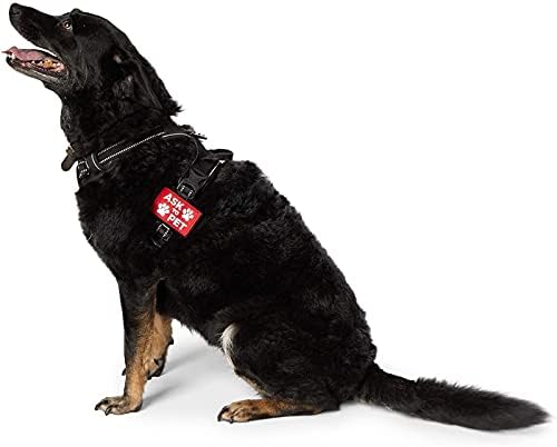 Ленти за жилетка услуга куче, Набор от ивици Ask to Пет в 3 варианта на изпълнение (6 опаковки)