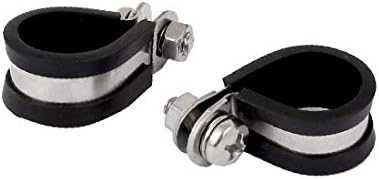 X-DREE 5шт 20 мм P-образни скоби EPDM Гумена подплата Душ-скоба за Тръба кабел (5шт 20 мм P-образни скоби EPDM за монтаж