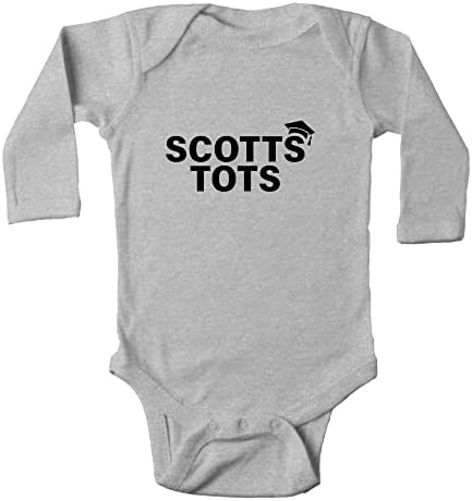 Офис Гащеризон Scotts Tots Унисекс, За деца, Гащеризон с дълъг ръкав, Гащеризон за проследяването стъпки пълзи