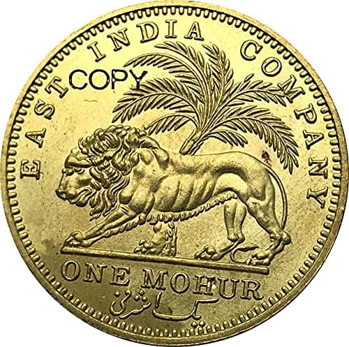 Индия - Британска копие на Бронзова монета One Mohur - Victoria 1841 с Двойна оплеткой Източно - Индийска компания