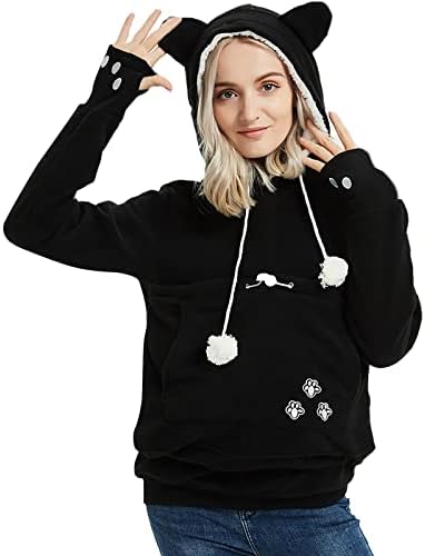 Hoody с качулка за кучета, Женски Есенно-Зимните Пуловери, мек вълнен плат Свободен Пуловер С качулка За Домашни Любимци,