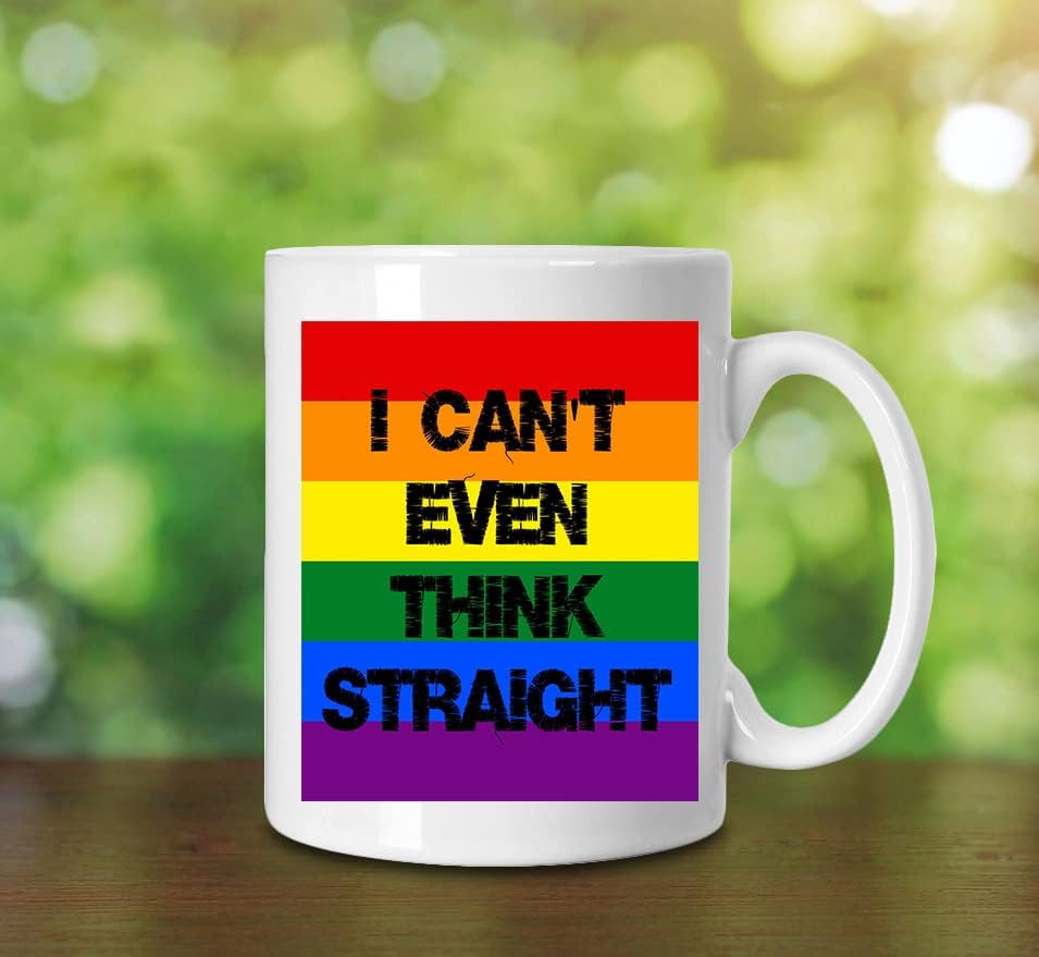Забавни подаръци за гей - Чаша Аз дори не мога да мисля разумно - Кафеена чаша за гей - Забавно Керамични кафеена чаша