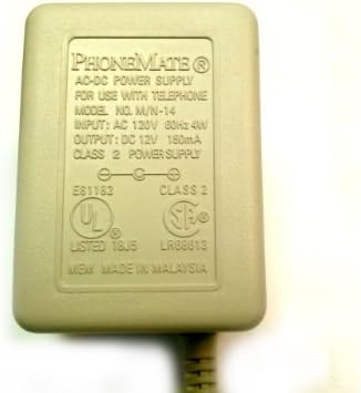 Ac-dc Phonemate 12 Волта за постоянен ток при 150ma 2,1 мм Ъглов Щекер за постоянен ток с Положителен център
