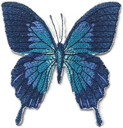 Обичай Невероятни и уникални многоцветни пеперуди [Лястовича опашка Улисса], Бродирани желязо нашивке [3,5 х 3,6] Произведено