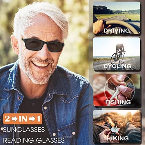 SUNAMOY Широки Очила За Четене Синя Светлина Компютърен Четец Дизайнерският Спортен Негодник Голяма Рамки За Главата Фотохромичните Стъкла на Очила