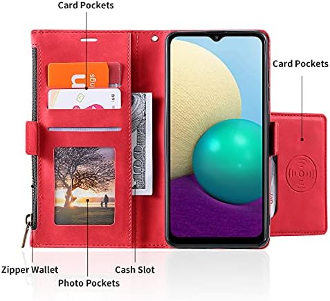 Чанта-портфейл AWES за Samsung Galaxy S10 Plus, Луксозен Калъф-награда от Мека Изкуствена кожа магнитна закопчалка-джоб с каишка на китката и държач за карти, Защита От падане, Ч