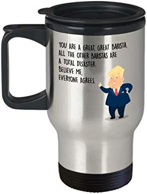Забавна Пътна чаша за баристи - Председател Доналд Тръмп - най-Добрите Персонални подаръци по поръчка За бармани, Обслужващ