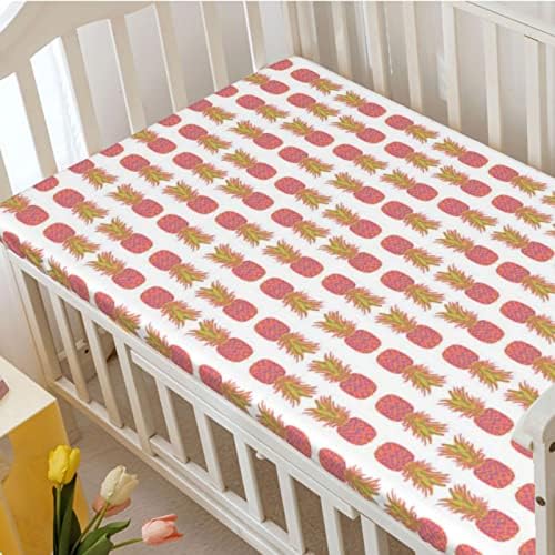 Чаршаф за легло в стил ананас, Стандартен чаршаф за матрак на детско креватче от ултра Мек материал - чудесно за стая