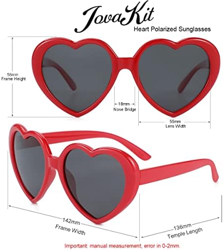Поляризирани Слънчеви Очила във формата на Сърце за Жени, Реколта Модни Красиви Ретро Големи Очила В Стил UV400, Защитни Лещи