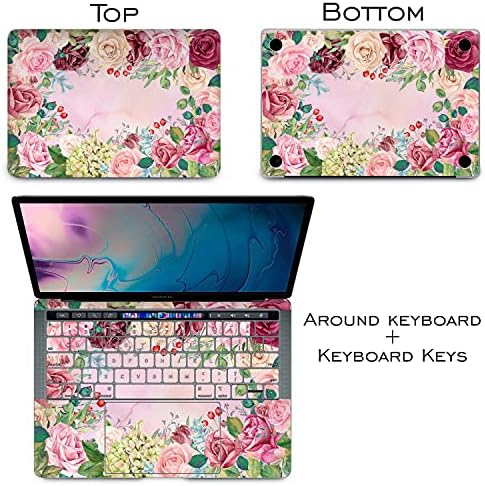 Vinyl обвивка Lex Altern е Съвместима с MacBook Air 13 инча Mac Pro 16 Retina 15 12 2019 2020 2018 Пролетта Розови Рози, Цветя, Цветя Красиви Растения Капак на Лаптопа Стикер на Клавиатурата Диза?