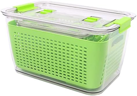Модерен комплект Depo от 3 контейнери за съхранение на храна в хладилника с регулируем вентиляционным дупка, подвижен