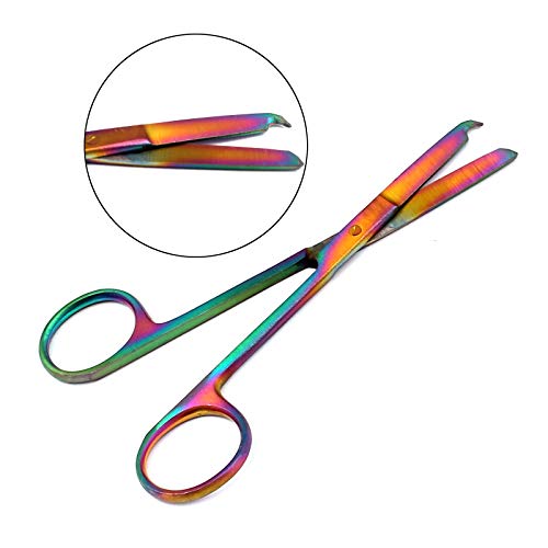 LAJA ВНАСЯ Комплект от 2 Цветни Титанови ножица Rainbow Бод от неръждаема стомана 4,5 инча