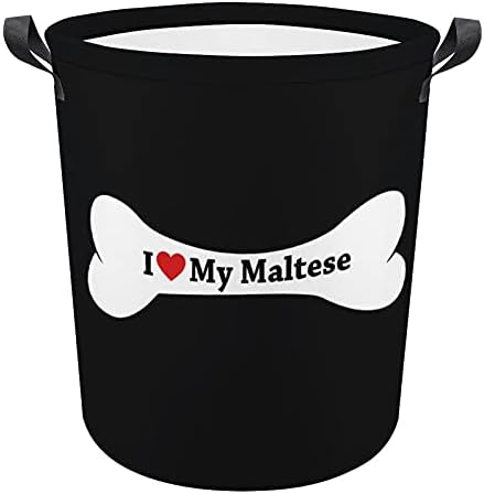 I Love My Малтийски Кошница за дрехи Кошница За съхранение на Бельо С Удобни Дръжки За Носене Играчки Органайзер за Дрехи