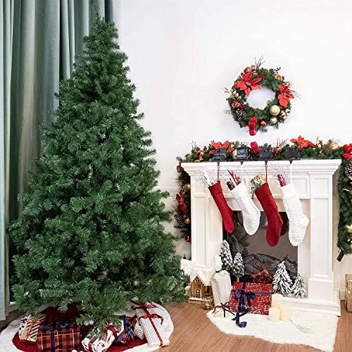 Изкуствена Елха с височина от 6,8 Метра, Навесная Коледно Дърво ПРЕМИУМ-Клас С Подсветка от PVC, Навесная Ела С Топли