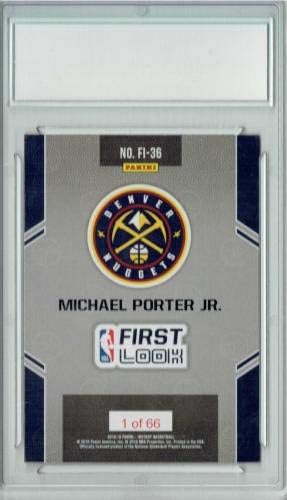 @ Майкъл Портър 2018 Панини First Look FL-36 Общо 66 Направени картички начинаещ PGI 10 - Баскетболни карти за начинаещи