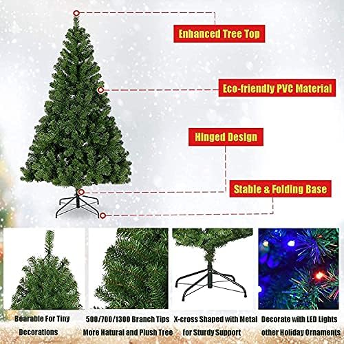 Haieshop Коледно Дърво, Изкуствено украса за Коледната елха е Изкуствена Борова Коледно дърво с Метална стойка за вътрешна