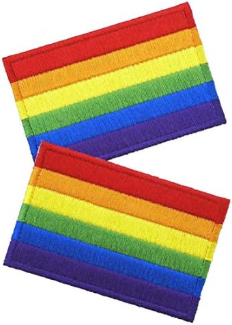 Графична Прах Дъгата Флаг Знак Гей ЛГБТ Лесби Бродирана Желязо на Нашивке Логото на Гей Гордост Фестивал Право Любов
