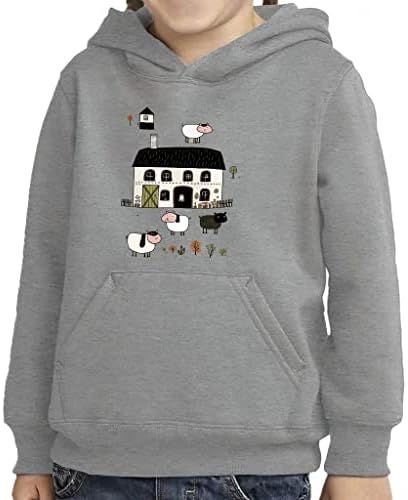 Пуловер с качулка за деца в стил стопанство - Hoody с качулка от Порести Руно с Анимационни дизайн - Скъпа Hoody с качулка