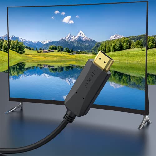 UV-Mini DisplayPort-HDMI Кабел, 2 комплекта, 6 фута, Mini DP (Мълния 2)-HDMI Кабел 6 метра, Съвместим с MacBook Air /Pro, Surface Pro /зарядно устройство, монитор, проектор и много други-1080P