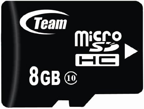 Високоскоростна карта памет microSDHC Team 8GB Class 10 20 MB/Сек. Невероятно бърза карта за Samsung M750, лечебното