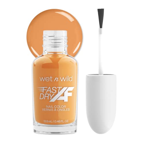 Цвят на лака за нокти, Wet n Wild Dry Fast AF, Богат на калий Тиква Орган | Бързо съхнене - 40 секунди | Устойчивост